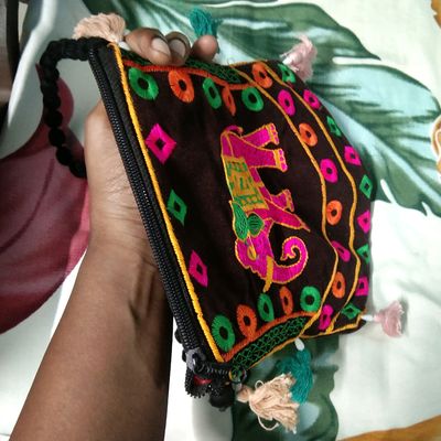 Rajasthani & Gujarati Embroidery Dandiya and Flower Designs Handbag Based  Black Multicolor Bag for Women / Girls Free Shipping Color-black - Etsy