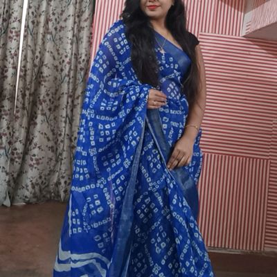 Blue Gharchola Bandhani Saree Pure Gaji Silk | KaLa Bandhej