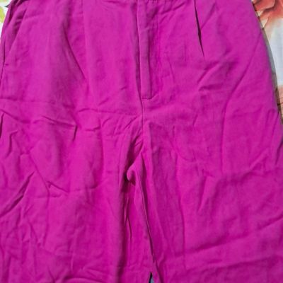 ZARA WOMENS VELVET BLUE Purple TROUSERS WIDE-LEG SMALL UK 8 W 27” NEW | eBay