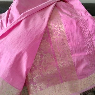 Buy Pista Green Saree In Net With Two Toned Pink Blouse Piece Online -  Kalki Fashion