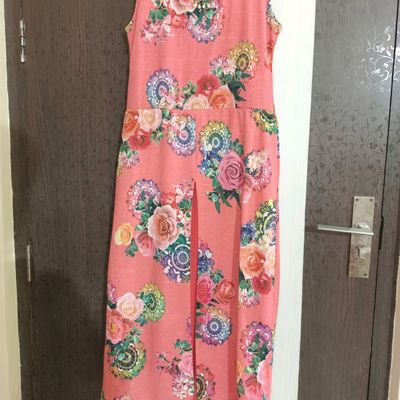 Anarkali Style Floral Print Dress | Gown frock design, Designer dresses  couture, Print dress