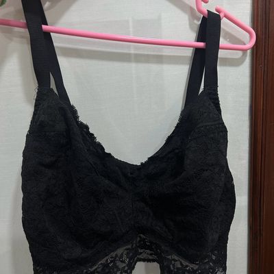 Lace Trim Non Wired Bralette, M&S Collection