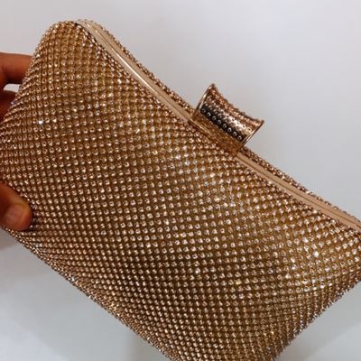 Buy Women Antic-Gold Evening Bag Online | SKU: 38-7588-28-10-Metro Shoes