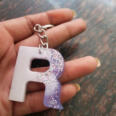 R hot sale name keychain