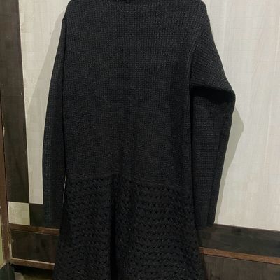 Straight Dress Black Wool and Silk | DIOR
