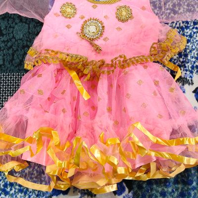 Buy CHACKO Krishna Printed Kanha Janmashtami Krishnaleela Fancy Dress And  Radha Garba Lehenga Choli Girls Fancy Dress for Girl & boy_Radha, 0-3 Months  at Amazon.in
