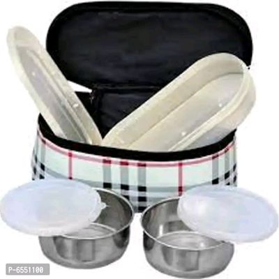 2pcs Bag Tiffin TOPWARE Lunch box steel 3 containers