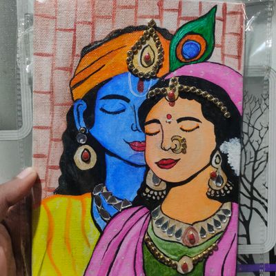 Target Publications Mandala Art - Handmade Photo Frame of Radha Krishna  Painting | Modern Art Wooden Frame Pen Sketch Drawing | Painting for Wall,  Living Room, Bedroom, Office, Home Decoration | 13