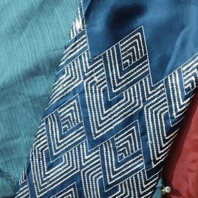 Teal Blue Elegant Latest Designer Party Wear Silk Saree – Fashionfy