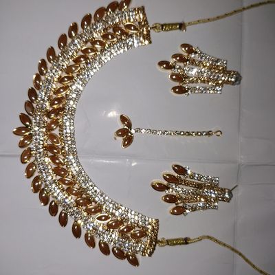 Retailer of New latest design girls necklace set (rose gold ) | Jewelxy -  230046