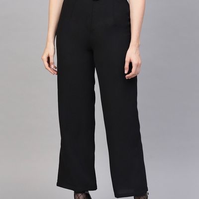 Buy Cotton Blend Bootcut Parallel Trouser Pants for Women Regular Fit,  Bellbottom Straight Pants for Womens (WINE PANT A1) Trousers Pants Online  In India At Discounted Prices