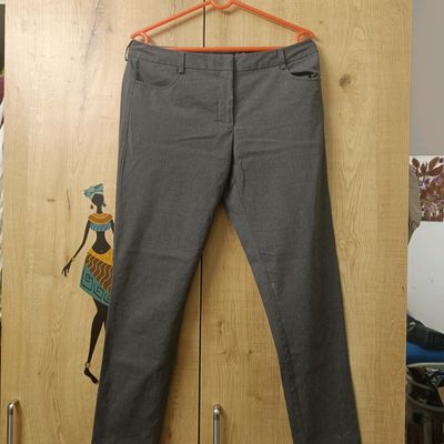 Buy Allen Solly Grey Cotton Regular Fit Trousers for Mens Online @ Tata CLiQ