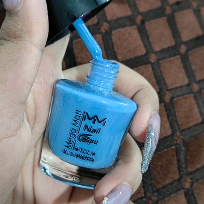 NY Bae Creme Nail Paint - Azure Blue 12 (10 ml)