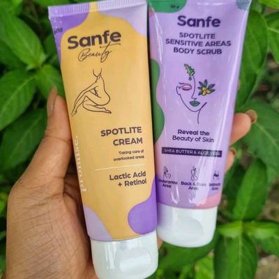 Skincare Kit, Sanfe Spotlight Cream & Body Scrub