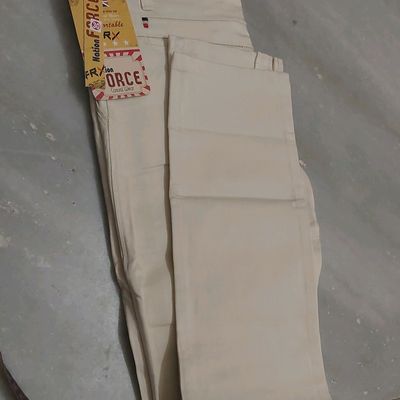 Jeans & Trousers | Rich Cream Colour Trouser For Female | Freeup-hangkhonggiare.com.vn