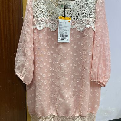Tops & Tunics, Pantaloons Pink Netted Seamless Dress/Top
