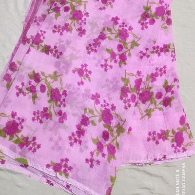 DELIVERY IN 30 DAYS) GREEN COLOUR FLORAL PRINTED PURE CHIFFON SAREE –  Kothari Sons