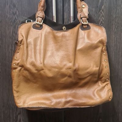 Massimo dutti leather online box bag