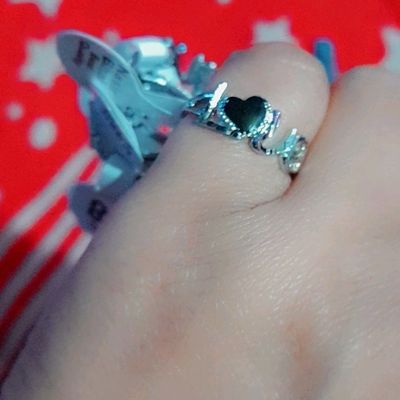 Fashion Hollow Heart Mosaic Ring Set Elegant Vintage Adjustable Women Finger  Cute Love Jewelry Wedding Party Gift for Girl