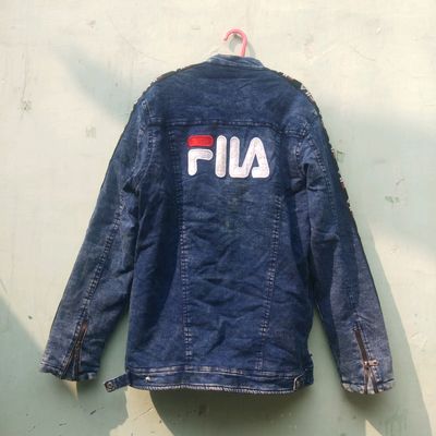 FILA Women's All Over FILA Logo Denim Jacket 2024 | Buy FILA Online |  ZALORA Hong Kong