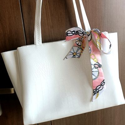 Handbags White Colour Shoulder Bag Handbag Freeup