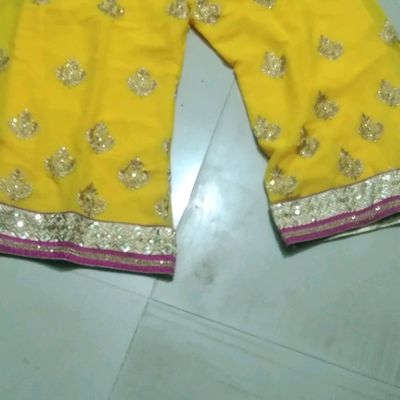 Buy Yellow Georgette Party Wear Hand Work Straight Suit Online From  Wholesale Salwar.