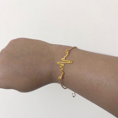 Rose Gold Heartbeat Bracelet | Classy Women Collection