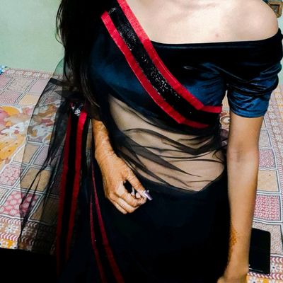 This Plan Black Colour Netted Transparent Saree. This Model Name is  Bollywood Hindi Movie Actress Celina Jaitly. Celi… | Indian sari dress,  Saree, Bollywood actress