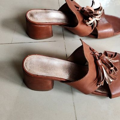 Leather Brown Heels - Buy Leather Brown Heels online in India