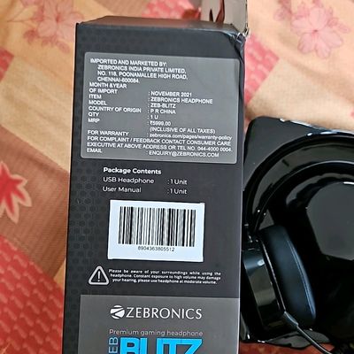 ZEBRONICS Zeb-Blitz USB Gaming Headphone with Dolby Atmos