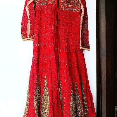 Gold Chanderi Silk Jacket Dress Design by Rahul Singh at Pernia's Pop Up  Shop 2024