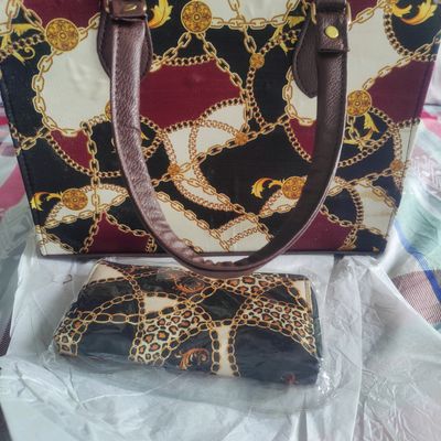 Pu Leather Printed LV Tote handbag, Size: 10.5x13 Inch