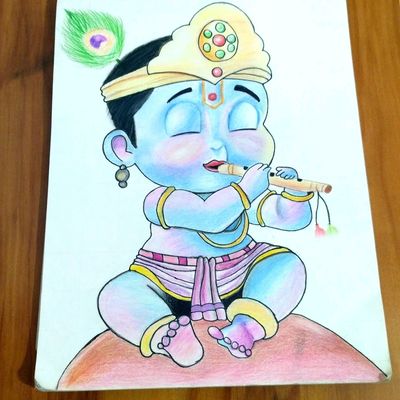 Krishna Drawing - Drawing Skill