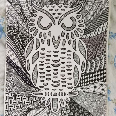 Artwork, Owl Pen Art(doodle Art)