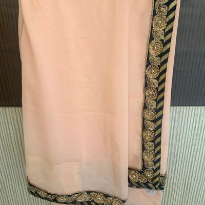 Punch Pink Pure Silk Plain Saree With Heavy Border