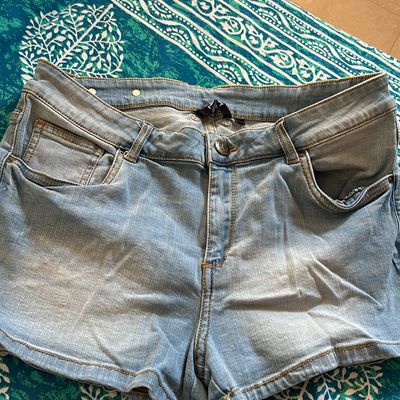 Buy DOLCE CRUDO Light Blue Denim Shorts for Women's Online @ Tata CLiQ