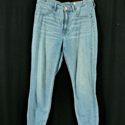 Lamps & Lights  H&M Light Blue High Waist Ankle Length Jeans