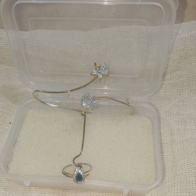 Luxury Cubic Zirconia Open Bridal Hand Palm Cuff Bracelet For Women Bangles  | eBay
