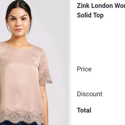 Tops & Tunics, Zink London Beige Top (Dull Pink Color)