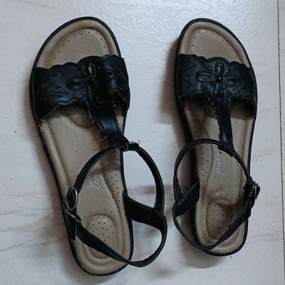 Bata on sale black sandals