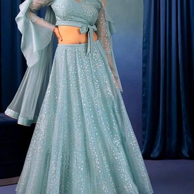 Buy Navratri Wear Grey Embroidery Work Rayon Ready To Wear Lehenga Choli  Online From Surat Wholesale Shop.