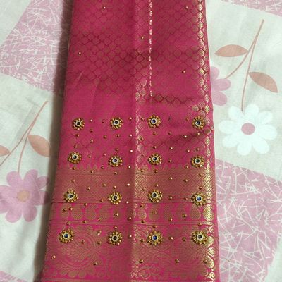 Silk & Zari SI1000 Embroidery & Stone Work Silk Sarees (rich Look) at Rs  3600 in Salem