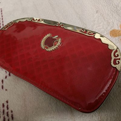Elizabeth Arden New York Womens Hand Bag Red Purse Zipper Lower Compartment  | eBay