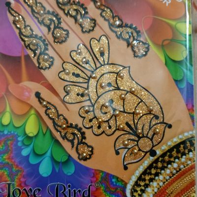 Full Hand Henna Tattoo Flower Both Hand Realistic mehndi color on hand –  Temporarytattoowala