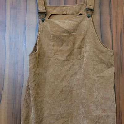 Tan hotsell dungaree dress