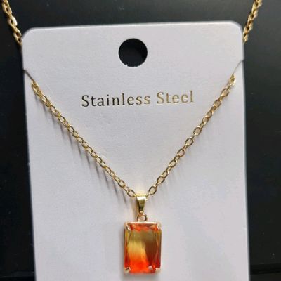 Swarovski Chili Orange Crystal Pendant Necklace, Statement Pendant,  Original Design - Etsy