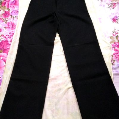 Jeans & Pants | Cotton Trousers In Black Colour | Freeup