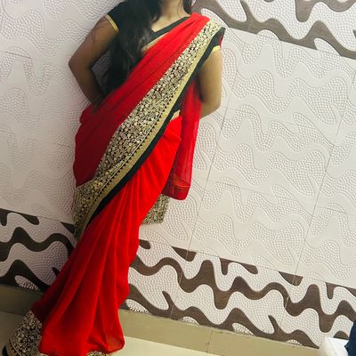 Buy Black Red Zari Maheshwari Cotton Silk Saree - House Of Elegance – House  Of Elegance - Style That Inspires