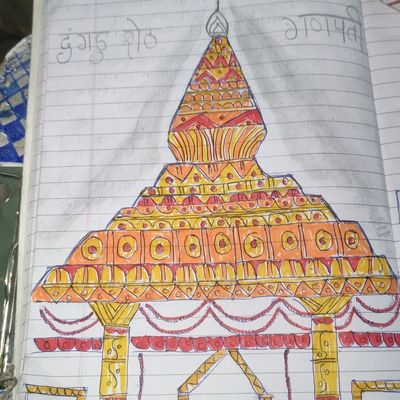 Virupaksha Temple Hampi Drawing by Mahua Pal | Saatchi Art