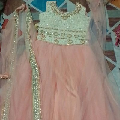 Faux Georgette Readymade Lehenga Choli in Pink buy online -